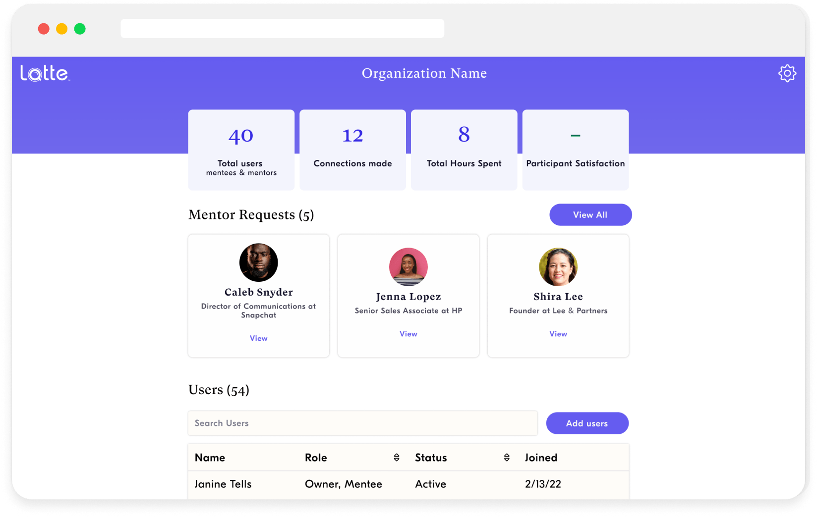 Latte - Mentorship app